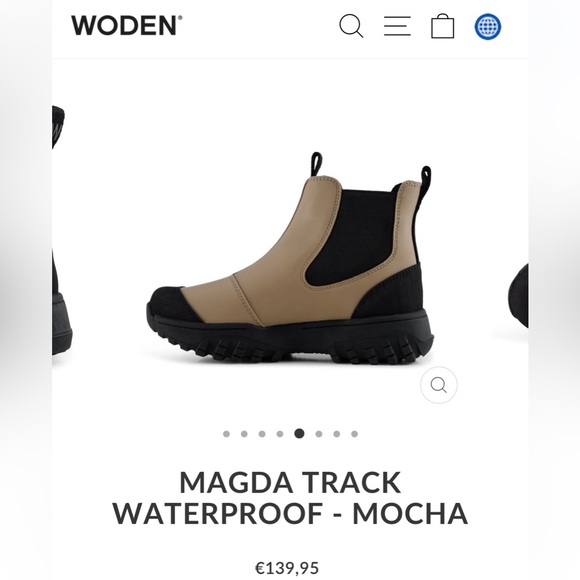 WODEN EU38 US 6.5 Magda Track Waterproof Chelsea Boot in Mocha Brown Orig $150 - Picture 1 of 16
